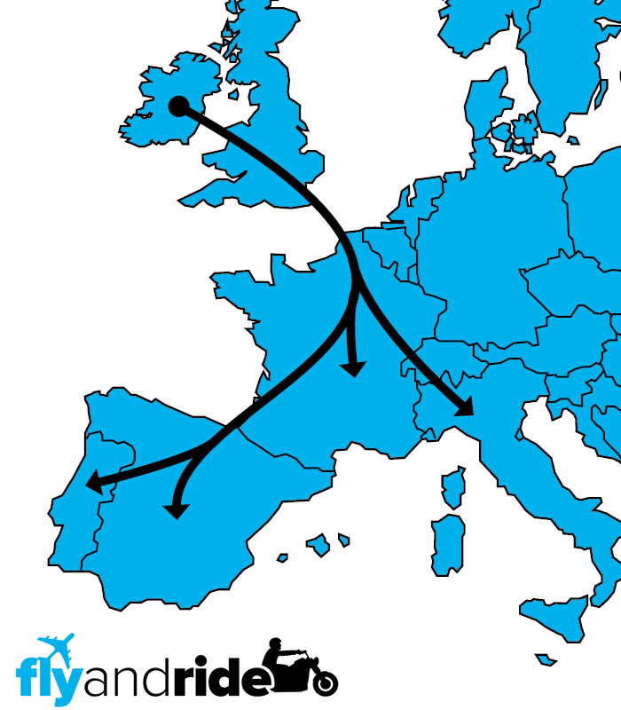 Europe Motorcycle Transport Ireland to Europe